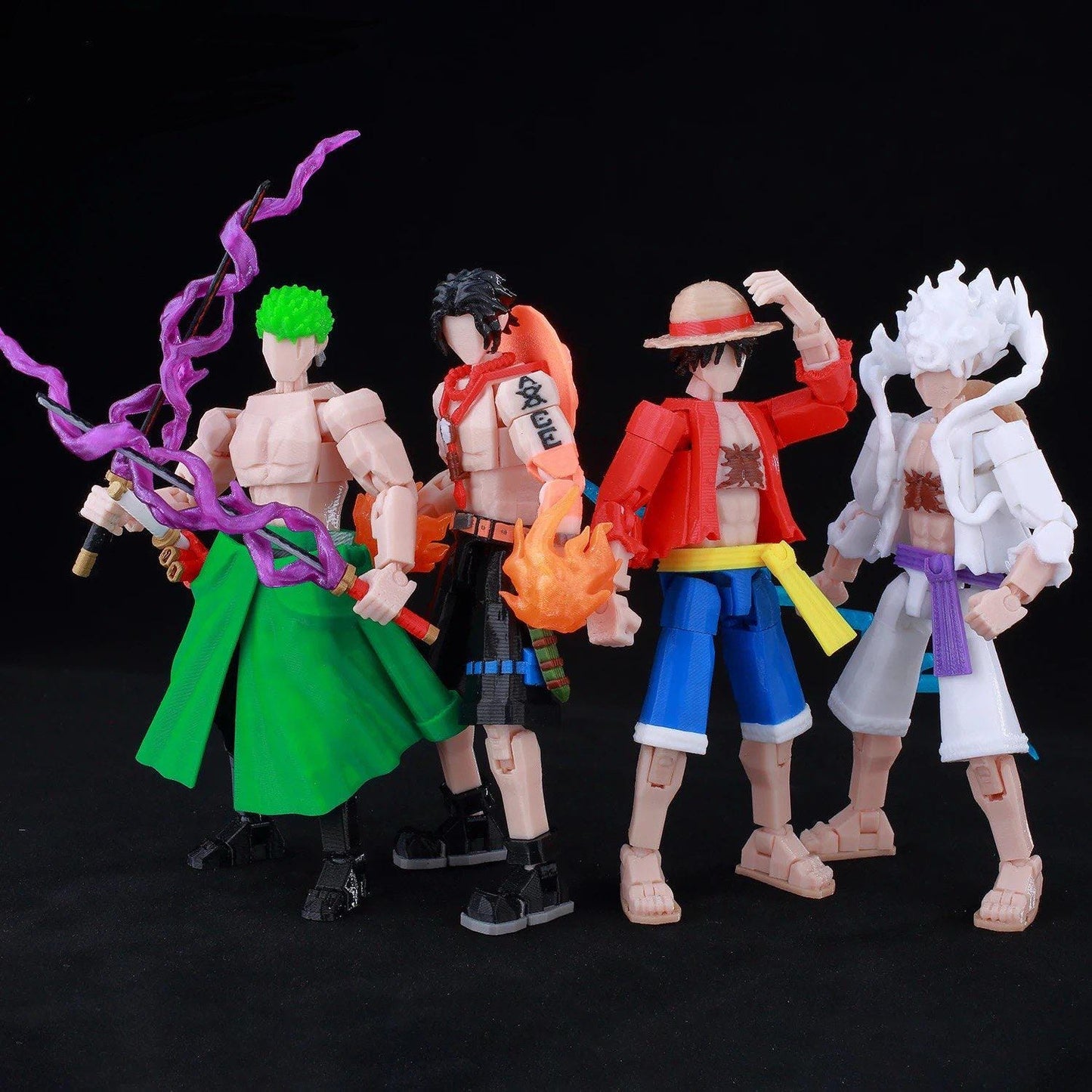 One piece action figures - Luffy Zoro Ace Gear 5 3d printed